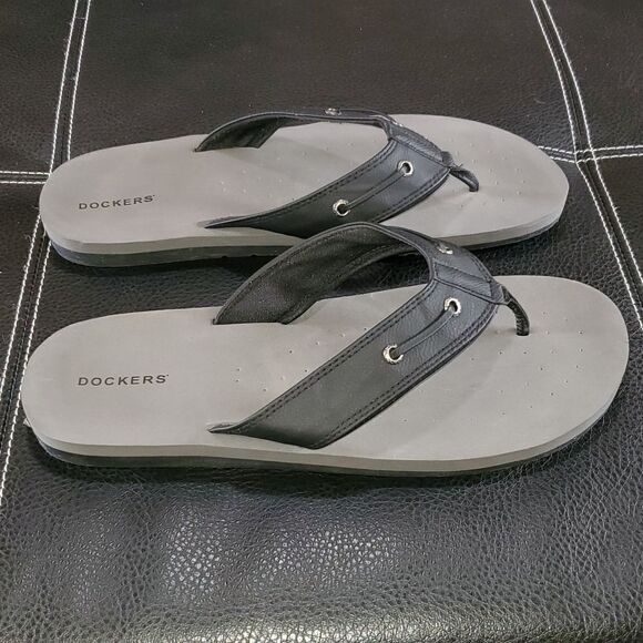 Dockers leather flip flops - Picture 1 of 7